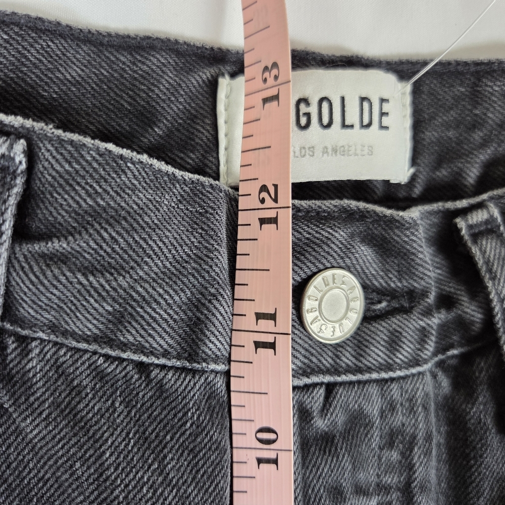 AGOLDE Riley High Rise Straight Crop Jeans Black Button Fly Size 28 - Picture 12 of 14
